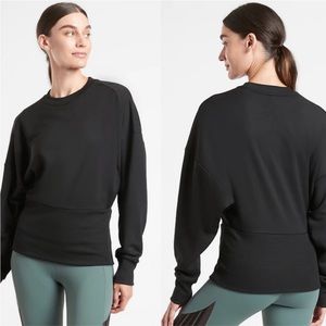 Athleta NWT Black Long Sleeve Potrero Sweatshirt Size XXS